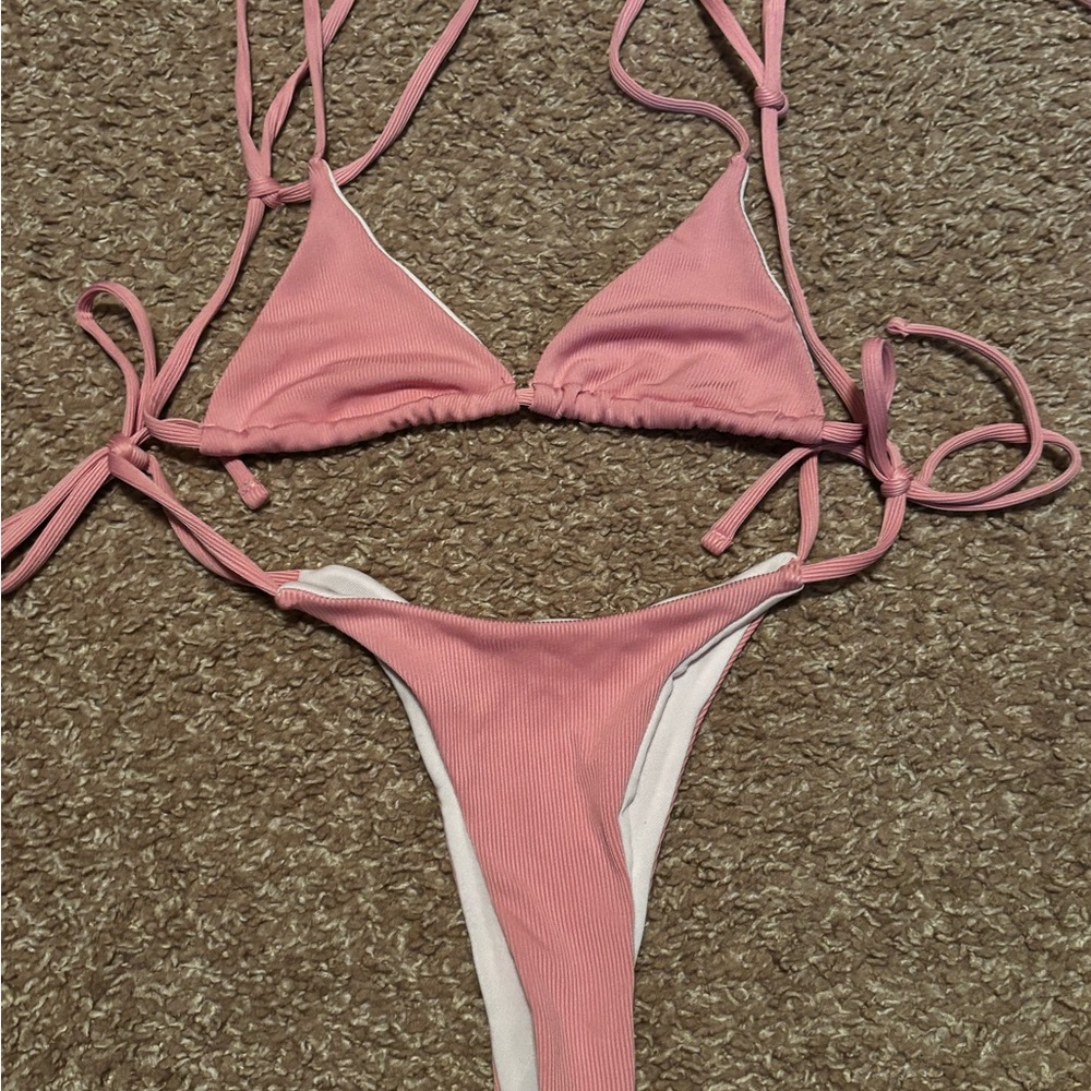 Pink Triangle Bikini Set - Picture 2 of 2
